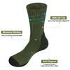 Chaussettes de sport YUEDGE hommes évacuation de l'humidité mi-mollet botte de travail thermique sport randonnée Trekking chaussettes 5 paires 230209