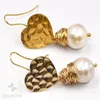 Boucles d'oreilles en peluche 12-15 mm blanc baroque perle oreille drop elorocobe luxe cadeau naturel bijoux impeccable cultivé