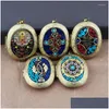 Charms Brass Locket Pendant Po Box Nepalese Ethnic Style Handmade Inlay Exquisite Oval Necklace Accessories Drop Delivery 202 Dhrne