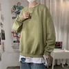 Men's Hoodies Sweatshirts Men Harajuku Sweatshirts Korean Hip Hop Solid Color Basic O Neck Oversized Pullovers Autumn Fashion Casual Long Sleeve Tops 230208