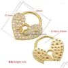 Charms Zhukou 2022 Gold Farbe Herz/Oval Ohrring Anhänger Für Frauen DIY Handgemachte Mode Schmuck Zubehör Großhandel Vd862 D Dhgos