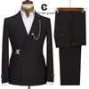 Mens Costumes Blazers Cenne des Graoom Hommes Black Fashion Tailormade Metal Release Side Buckle 2 Pieds Office Banque mariage Daily Gift 230209