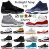 2023 Mens Basketball Shoes Jumpman 11 11s High OG Midnight Navy Cherry Cool Grey 25th Anniversary Gamma Blue Bred Concord Men Women Sport Sneakers Trainers size 36-46