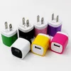 USB-kontakt Väggladdare Adapter 1A 5V Single Port Block Charging Cube Box Brick för iPhone Samsung Galaxy Moto LG