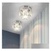 Plafonniers Moderne Led En Acier Inoxydable Cristal Étoiles Allée Couloir Lampe Acrylique Escalier Balcon Downlight Spotlight Drop Delivery Dhqkj