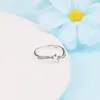 Cluster Ringe Frau Ring Sternschnuppen funkelnde Mode weibliche klare Kristalle Sterling Silber Schmuck für Party-Vorschlag