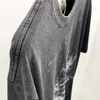 Designer Fashion Saint Michael T Shirt Dark Limited High Street Old Washed Short Sleeve Tee