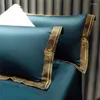 Bedding Sets 2023 Luxury 600TC Egypt Cotton Simplicity Set Gold Embroidery Duvet Cover Flat Sheet Pillowcases 4Pcs