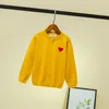 العب الأطفال لطيف Cardigans Boy's Girl's Switters الأطفال الصغار التطريز الحب عيون ملابس الطفل عارضة صفراء Cardigan Style Designer Clo W5wx#