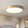 Luzes de LED de cobre modernas acessórios de cozinha de cozinha lâmpadas de teto redondo Plafonnier Lamara de Techo 0209