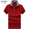 Herrpolos shabiqi klassiska märke män skjorta män polo skjorta män kort ärm polos skjorta avslappnad polo skjorta plus storlek 6xl 7xl 8xl 9xl 10xl 230209