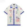 2023 designer shirt Mens fashion geometric Floral bowling shirt Hawaiian casual shirt Men slim fitting short sleeve versatile T-shirt M-3XL