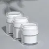 15 30G Blanc Simple Airless Cosmétique Bouteille 50G Acrylique Vide Crème Pot Cosmétiques Pompe Lotion Conteneur SN5101