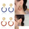 Dangle Lustre Turc Démon Oeil Perlé Boucles D'oreilles Tempérament Polyvalent Cercle Bleu Mauvais Yeux Pour Les Femmes Drop Dho7X