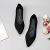 Sandały 2022 moda dzianiny wsuwane płaskie buty damskie siatkowane mokasyny Stretch balet płytkie mieszkania sukienka buty mokasyny komfort mieszkania baletowe G230207