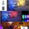 LED -gl￶dlampor E27 E14 RGB BB LAMP AC85265V 3W 5W 7W Spotlight Dimble Magic Holiday LightingAddir Remote Control 16 Colors Drop Deliver DhyBK