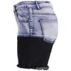 Summer New Jeans Retro Blue Pocket Shorts Contraste High Colo