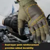 Sporthandskar Pekskärm PU -läder Taktiska handskar Armil Militär Combat Airsoft Vandring Cykelklättring Skjutande Fullfinger Mittens Men 230209