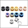 Body Arts Set Of 12Pcs Stainless Steel Ear Plug Tunnels Gauges Pley Piercing Expander For Both Men And Women Drop Delivery Heal Heal Dhl7U