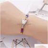 Beaded Bohemian Color Palm Mixed Bracelet Strands 12 Pieces Soft Y Adjustable Bracelets Drop Delivery 202 Dh2Ou