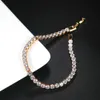 Link Chain Gold Rose Gold Silver Color Armband med bling zirkonsten för kvinnamodsmycken 2021 Ny G230208