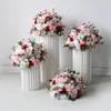Kwiaty dekoracyjne 55 cm sztuczna kula kwiatowa ślub ślubny stół centrum geometryczne półki