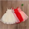 Dresses 15Y Toddler Baby Kid Girl Knitted Tle Tutu Dress Sleeveless Party Wedding Birthday For Girls Children Costume Drop Delivery Dhsrq