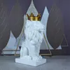 Decoratieve objecten Figurines Home Decor Nordic Crown Lion Creative El Home Live Room Resin Lion Figurines Miniatures Porch Soft Craft Desk Decoratie 230208