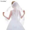Bridal Veils Favordear Soft Tulle 2T Veil Voile De Mariee Short Velos Novia 2023 White Ivory Wedding