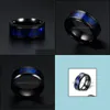 Band Rings Blue Ring Fashion Titanium Steel Man Retro rostfritt f￶r kvinnor M￤n smycken Drop Delivery Dhzpl