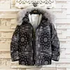 Men's Down Cotton Jacket Coat Winter Street Printing Thick Padded Loose Men And Women