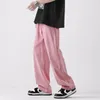 Män jeans rosa blå vit svart baggy män mode casual rak streetwear hip-hop lossa denim byxor herr byxor m-2xl