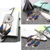 Interior Decorations Pendant Handicraft Dreamcatcher Feather Hanging Car Rearview Mirror Ornament Auto Decoration Trim Accessories For Gifts 30CM 0209