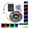 Led Strips Battery Powered Strip 3528 Smd 50Cm 1M 2M Warm Light / White Rgb Waterproof Flexible String Drop Delivery Lights Lighting Dh8Gg