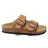 Birk's Boken Style Summer Beach Leather Suede Slipper Flip Flops Sandals女性男性カラーカジュアルスライドシューズフラットブロックヒールサンダルTeva Sandals