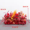 Decoratieve bloemen bruiloft kunstmatige bloem podium achtergrond decoraties levert feest scène road rij lay -out ornamenten decor decor