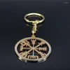 Klasyna Naszyjnik ze stali nierdzewnej Złote Kolor Amulet Viking Łańcuch kluczowy Kobiety/mężczyźni Biżuteria Llaveros para hombre n3048s08