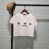 Dam kort t-shirt Sexig Crop Top sommar andas T-shirts Letter Print Designer Tee