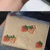 Schoudertassen 2023 Nieuwe Mini Chain Strawberry Short Wallet Card een schouder Crossbody Lipstick Small