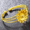 Bangle No Fade Vietnam Alluvial Gold Bracelets Flower Butterfly Wedding Jewelry For