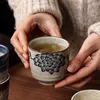 Kopjes schotels Japanse stijl Hefeng handgeschilderde keramische theekopje wijn klein formaat drinken El warmtebestendig verdikt huis