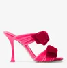 Berömda design Flaca kvinnor sandaler skor! Bågprydda Mules Högklackade Bröllop, Fest, Klänning, Kväll Slip On Sandalias EU35-43