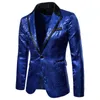 Mens Suits Blazers Sequin Party Coat Män Charm Casual Performance Jacka One Button Fit Long Sleeve Night Club Topps 230209