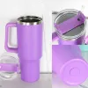 Vacuum Insulated Stainless Steel 40 Oz Tumbler with Handle and Straw Adventure Quencher Travel 40oz Car Cup GG0310