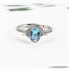 Solitaire Ring Cr Jewelry 100 S925 Sterling Sier Rings مع صندوق الزركون الأصلي للنساء للأزياء