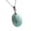 Anhänger Halsketten Natürliche Echte Blaue Larimar Edelsteine Stein Kristall Perlenkette Mode Suspension 20 16 8mm