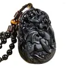 Ketten Obsidian Anhänger Männer Glück Transport Gegenstände fallen Tyrann böse männlich Kylin Jade Halskette weiblich