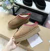 Avec boîte femmes Tazz pantoufles fourrure diapositives classique Ultra Mini plate-forme botte Tasman Slip-on Les Petites daim mélange de laine confort hiver Desi Ky