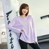 Men's Sweaters Women's Sports Shirts Loose Round Neck Long Sleeve Side Split Top Gym Fitness Training Yoga Activewear