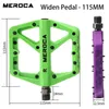 Pedales de bicicleta Pedal de bicicleta MEROCA Pedal de rodamiento ancho de nylon ultraligero Pedales de plataforma plana AM DH XC Dead Flying Mountain Road Bike Pedal 0208